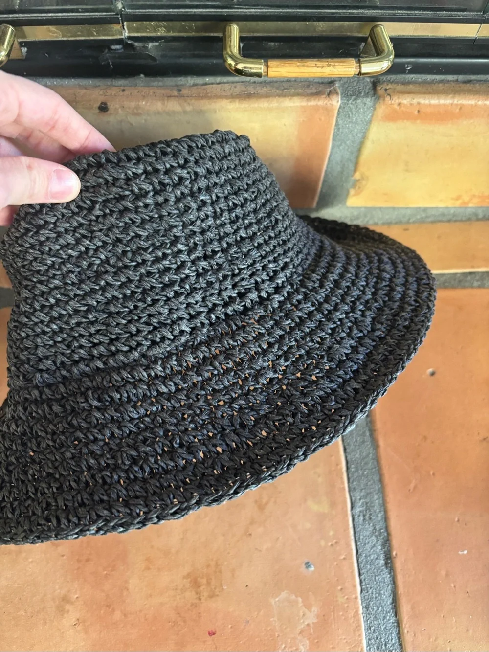 Banana Republic black Straw hat: coastal
